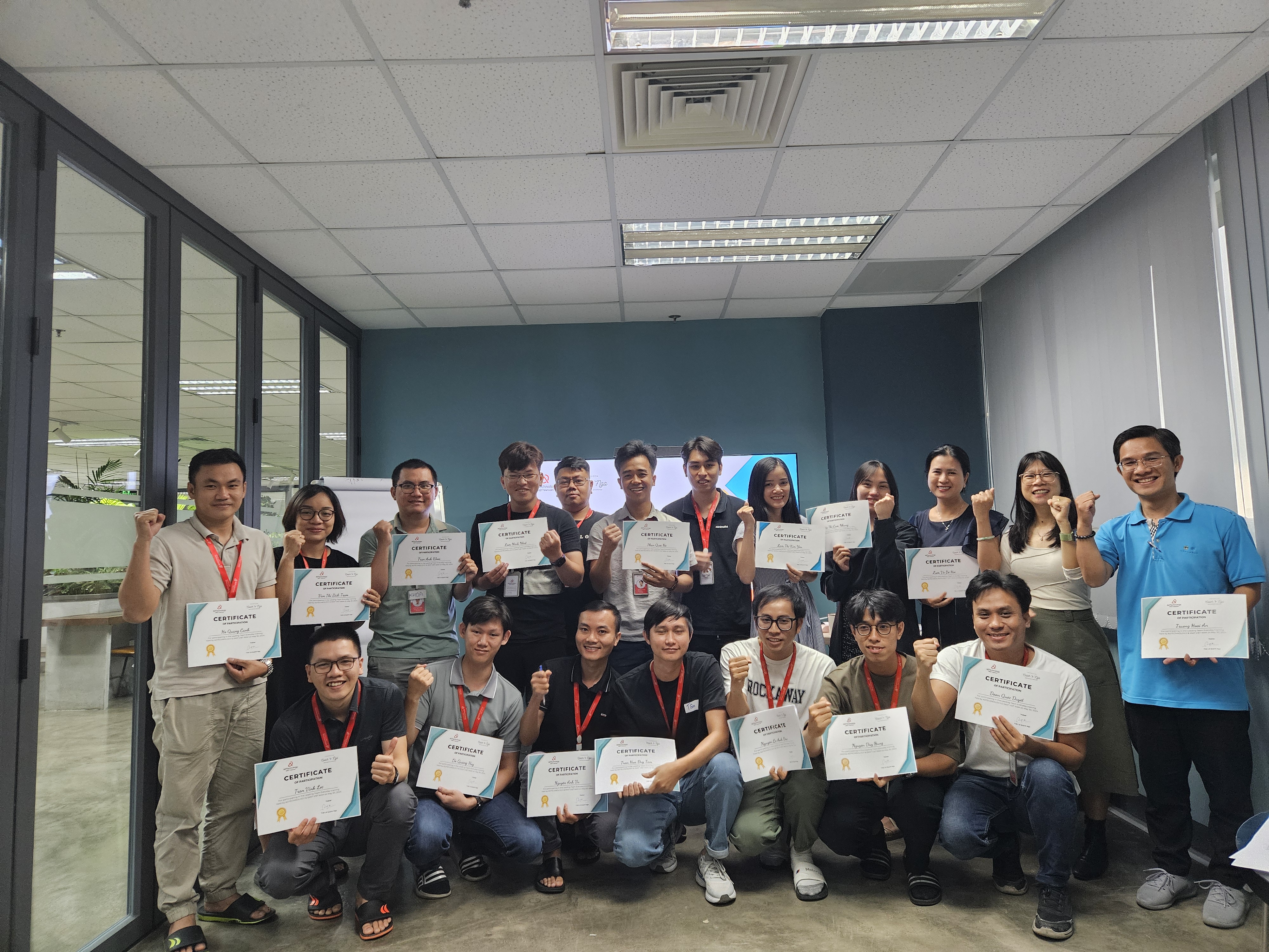 Leading Team training session